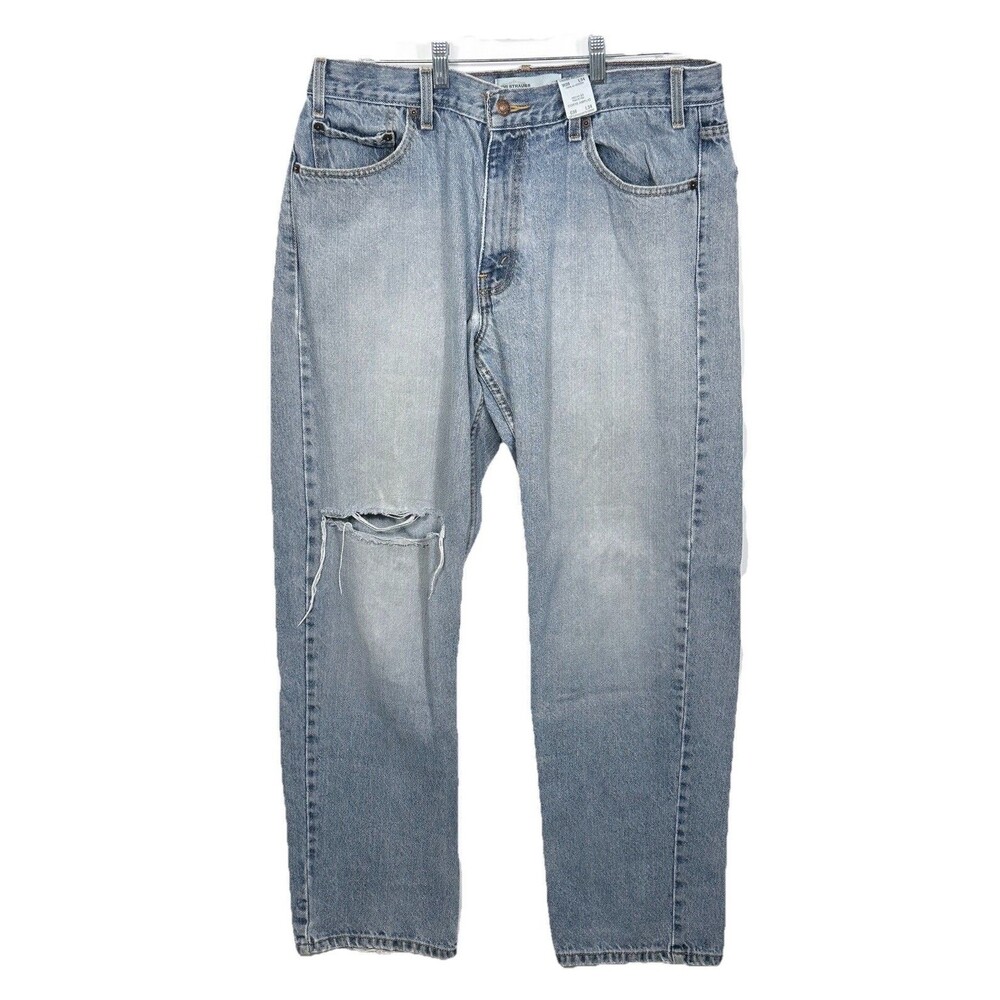 Levi's Strauss Signature 36x34 Men's Distressed Jeans Loose Relaxed Baggy Y2K